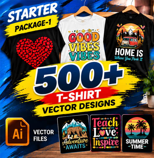 (P1) 1000+ Editable T-Shirt Design Vector Bundle